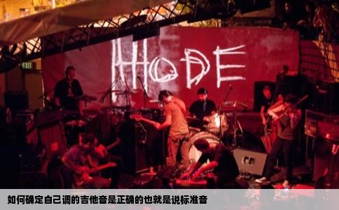 如何确定自己调的吉他音是正确的也就是说标准音